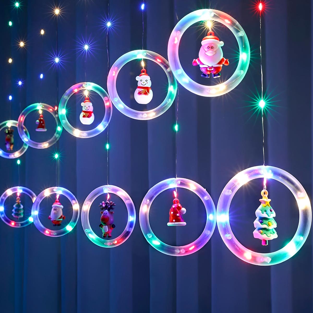CORTINA DE LUCES LED PREMIUM PARA NAVIDAD 3 METROS