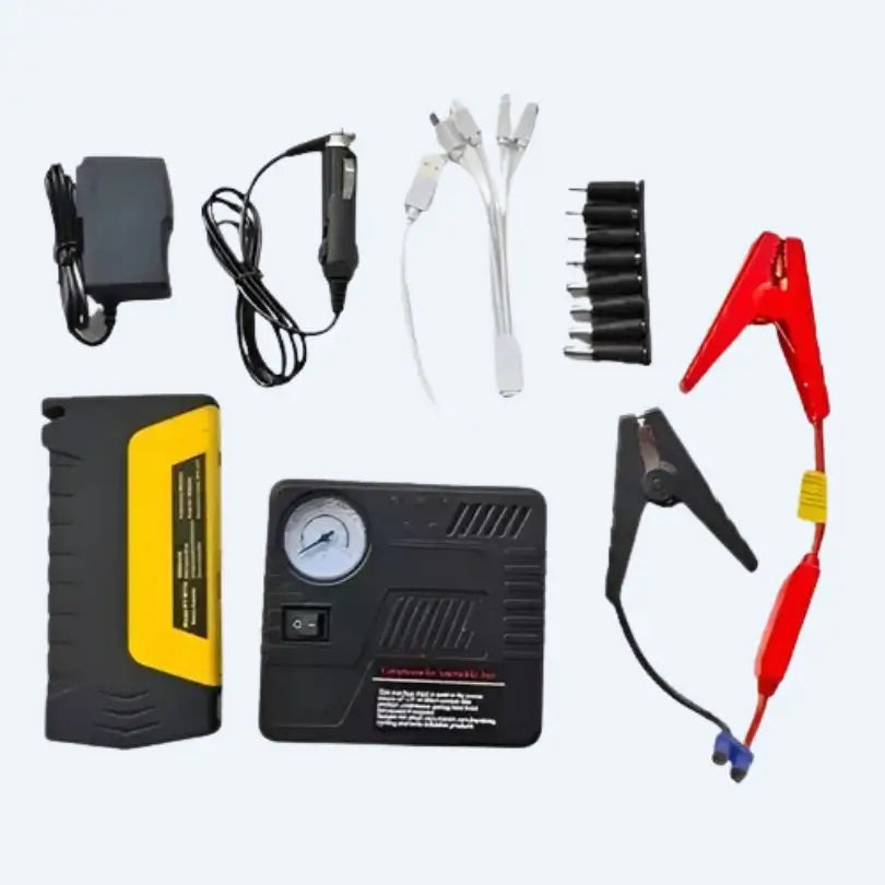 KIT DE EMERGENCIA: ✨ INICIADOR DE BATERÍA + INFLADOR DE LLANTAS ✨ 30% OFF