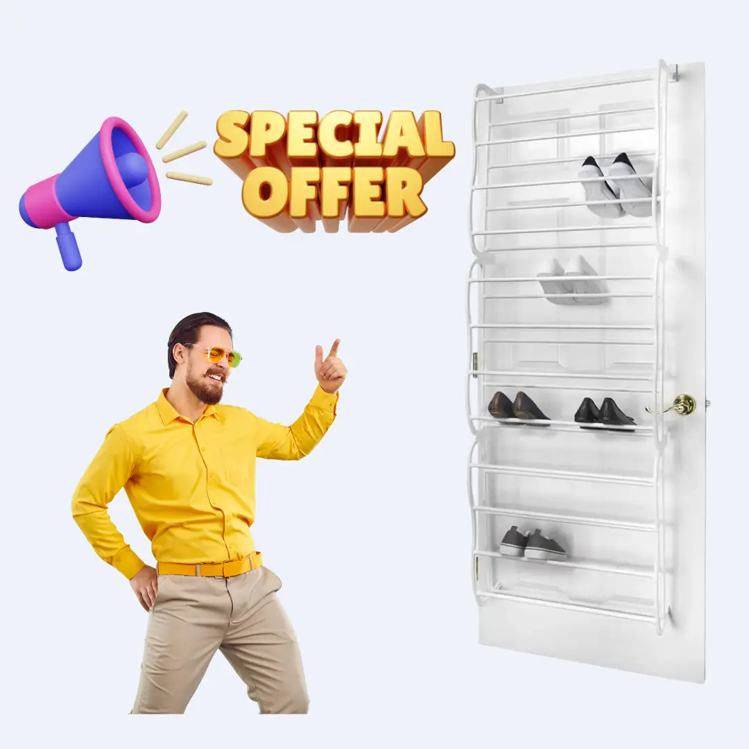 ZAPATERO PARA PUERTA AHORRA ESPACIO⭐: HASTA 36 PARES 😍
