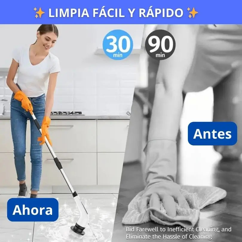 CEPILLO LIMPIADOR ELÉCTRICO 7 EN 1 ✨ LIMPIA FÁCIL Y RÁPIDO ✨