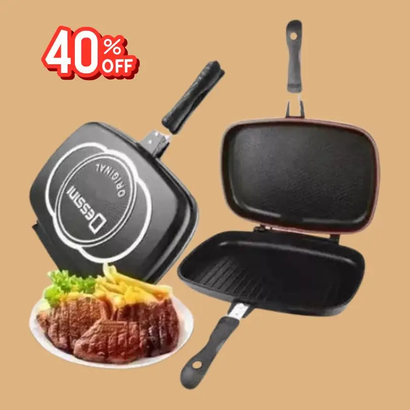 SARTEN DOBLE PARRILLA 💥 MULTIFUNCIONAL 💥 40% DE DESCUENTO