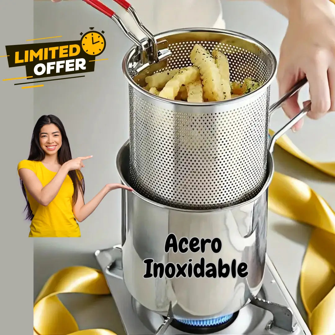 OLLA FREIDORA EN ACERO INOXIDABLE MULTIFUNCIONAL 🌟🤩
