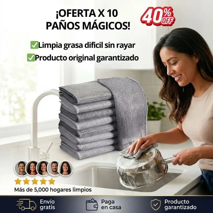 PAÑOS MÁGICOS BRILLO EXTREMO ✨SET X 10 UNIDADES
