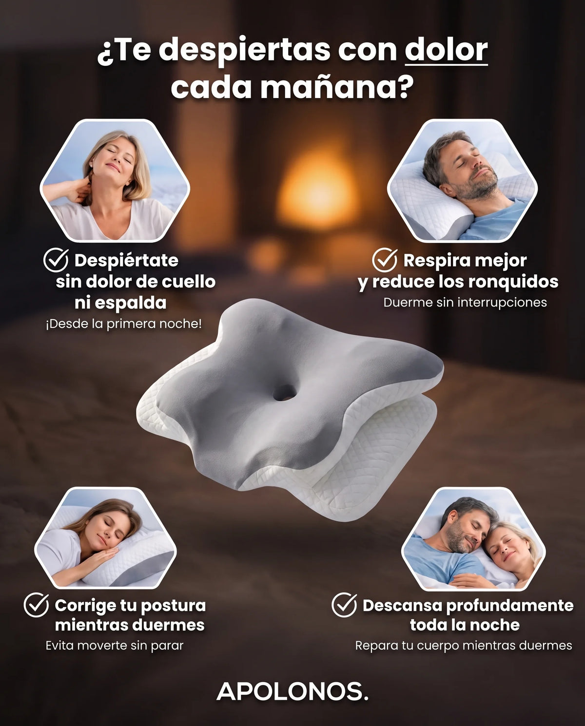 Almohada Cervical Ortopedica Estrella ✨