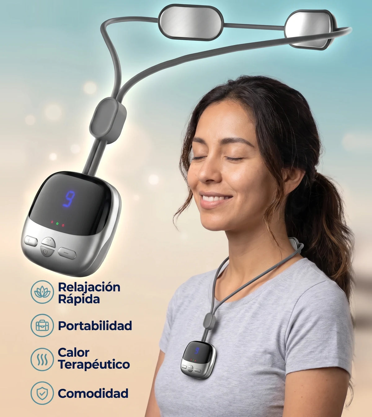 Masajeador de Cuello Inteligente - Alivio en 15 Minutos ✨
