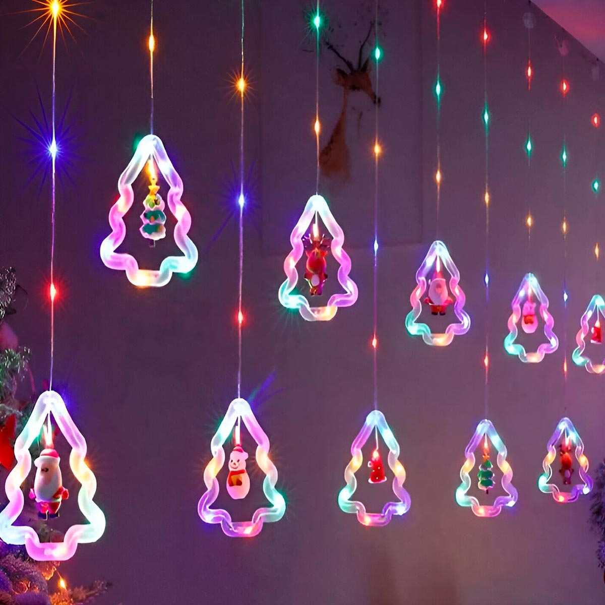 CORTINA DE LUCES LED PREMIUM PARA NAVIDAD 3 METROS
