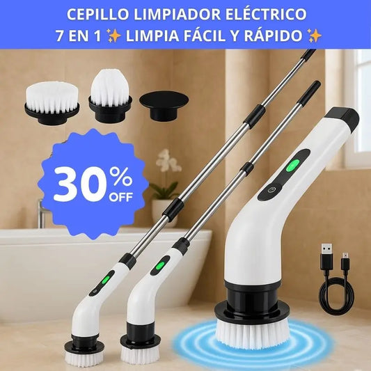 CEPILLO LIMPIADOR ELÉCTRICO 7 EN 1 ✨ LIMPIA FÁCIL Y RÁPIDO ✨