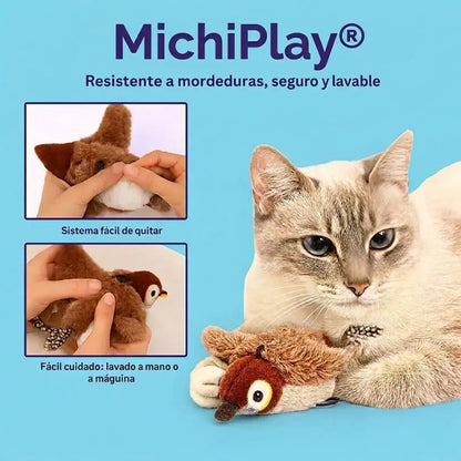 🐦MichiPlay® - Pájaro Interactivo Realista
