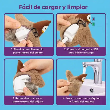 🐦MichiPlay® - Pájaro Interactivo Realista