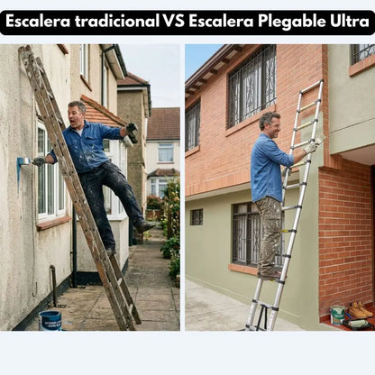 ESCALERA PLEGABLE ULTRA RESISTENTE 2 MTS - 3 MTS ⚡