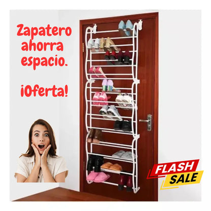 ZAPATERO PARA PUERTA AHORRA ESPACIO⭐: HASTA 36 PARES 😍