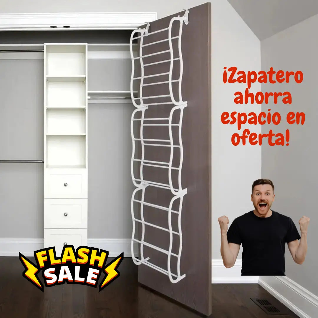 ZAPATERO PARA PUERTA AHORRA ESPACIO⭐: HASTA 36 PARES 😍
