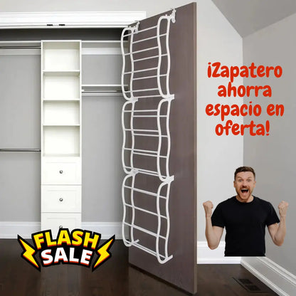 ZAPATERO PARA PUERTA AHORRA ESPACIO⭐: HASTA 36 PARES 😍