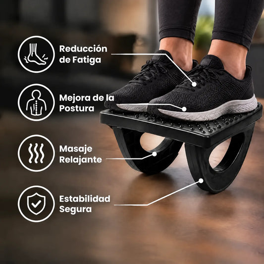 Descansapies ergonomico con rodillos de masaje ✨